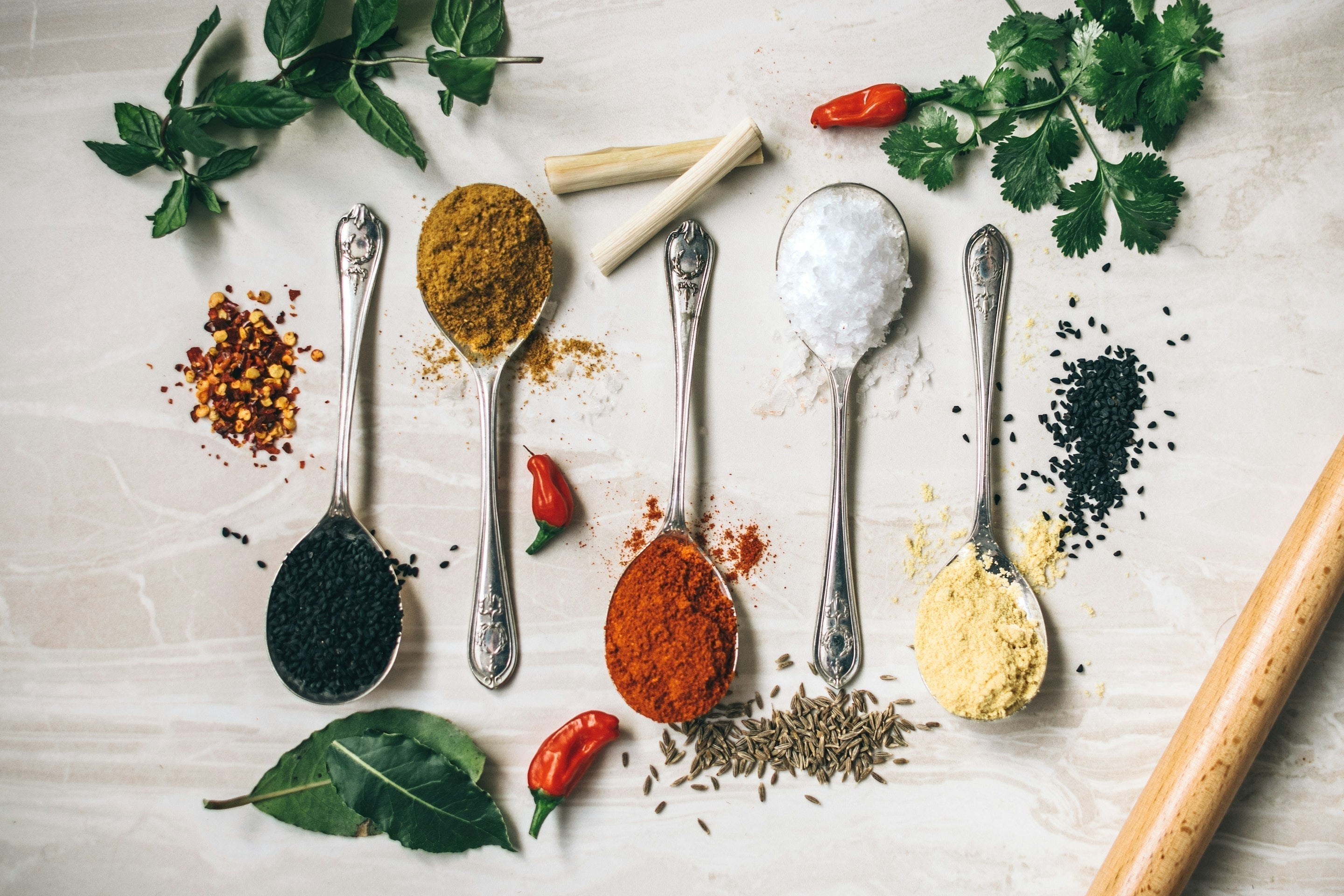 Ayurvedic herbs and spices for eating by dosha