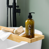 CAHM Amalfi Coast Hand & Body Lotion displayed on a bath tray