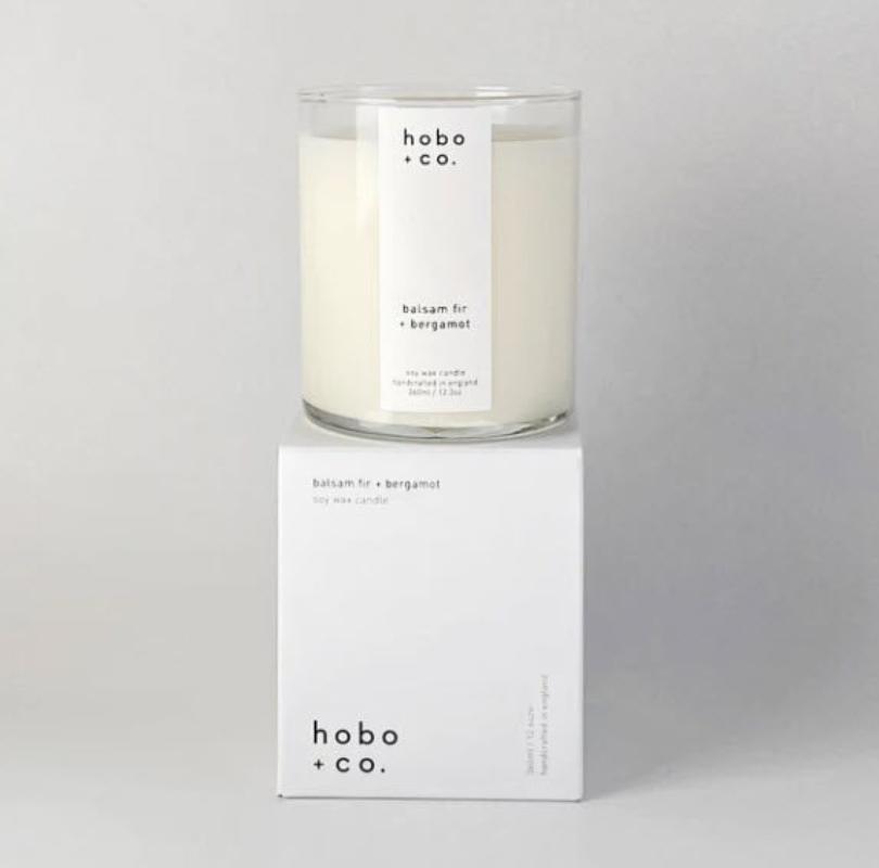 Hobo + Co Balsam Fir & Bergamot Soy Wax Large Candle