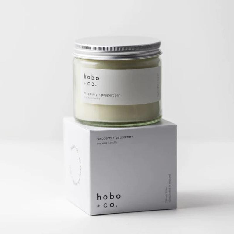 Hobo + Co Raspberry & Peppercorn Soy Wax Candle