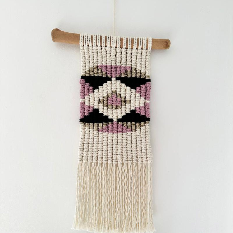 Kalicrame Aztec-Inspired Macrame Wall Hanging