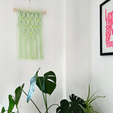 Kalicrame Macrame Mint Green Neon Wall Hanging