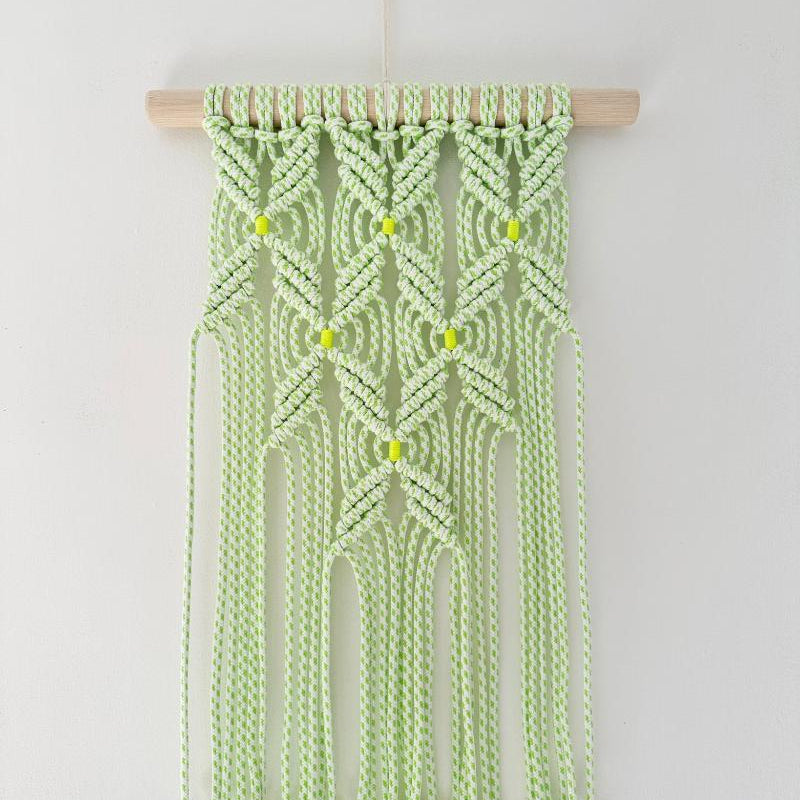 Kalicrame Macrame Mint Green Neon Wall Hanging