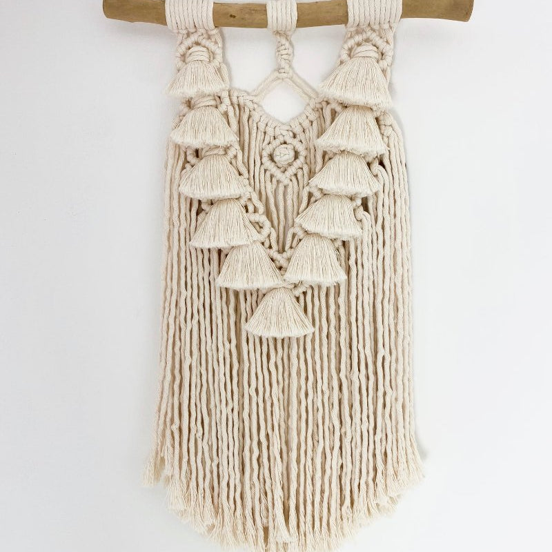 Kalicrame Macrame Natural Tassel Wall Hanging