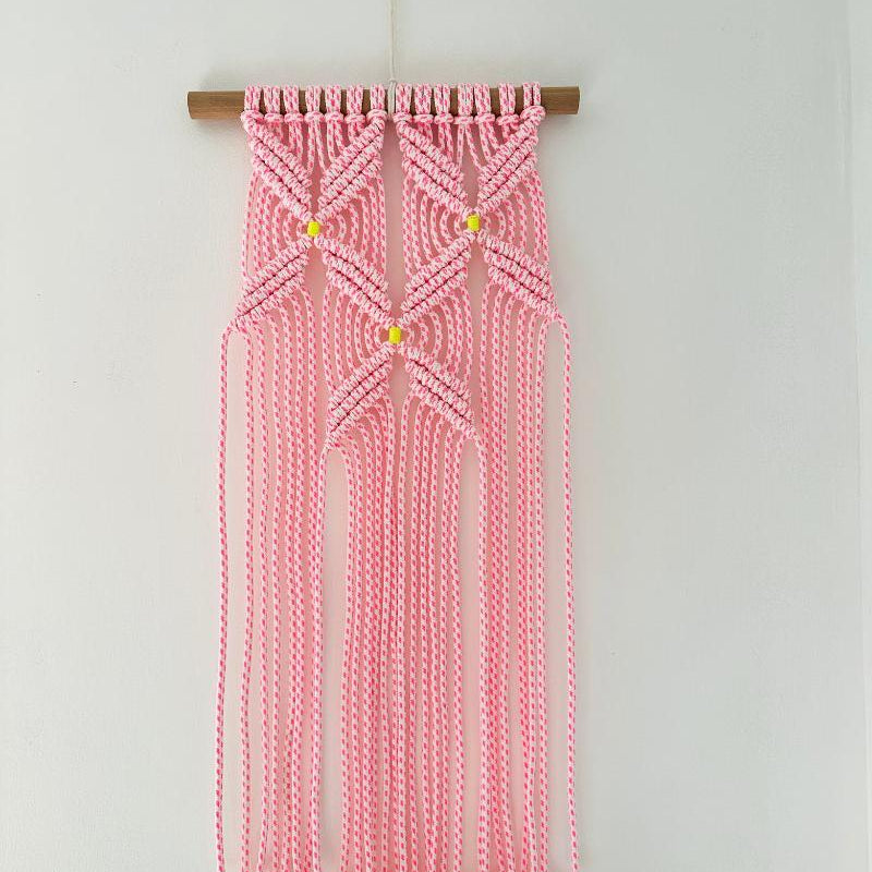 Kalicrame Macrame Pink Neon Wall Hanging