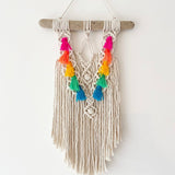 Kalicrame Macrame Rainbow Tassel Wall Hanging