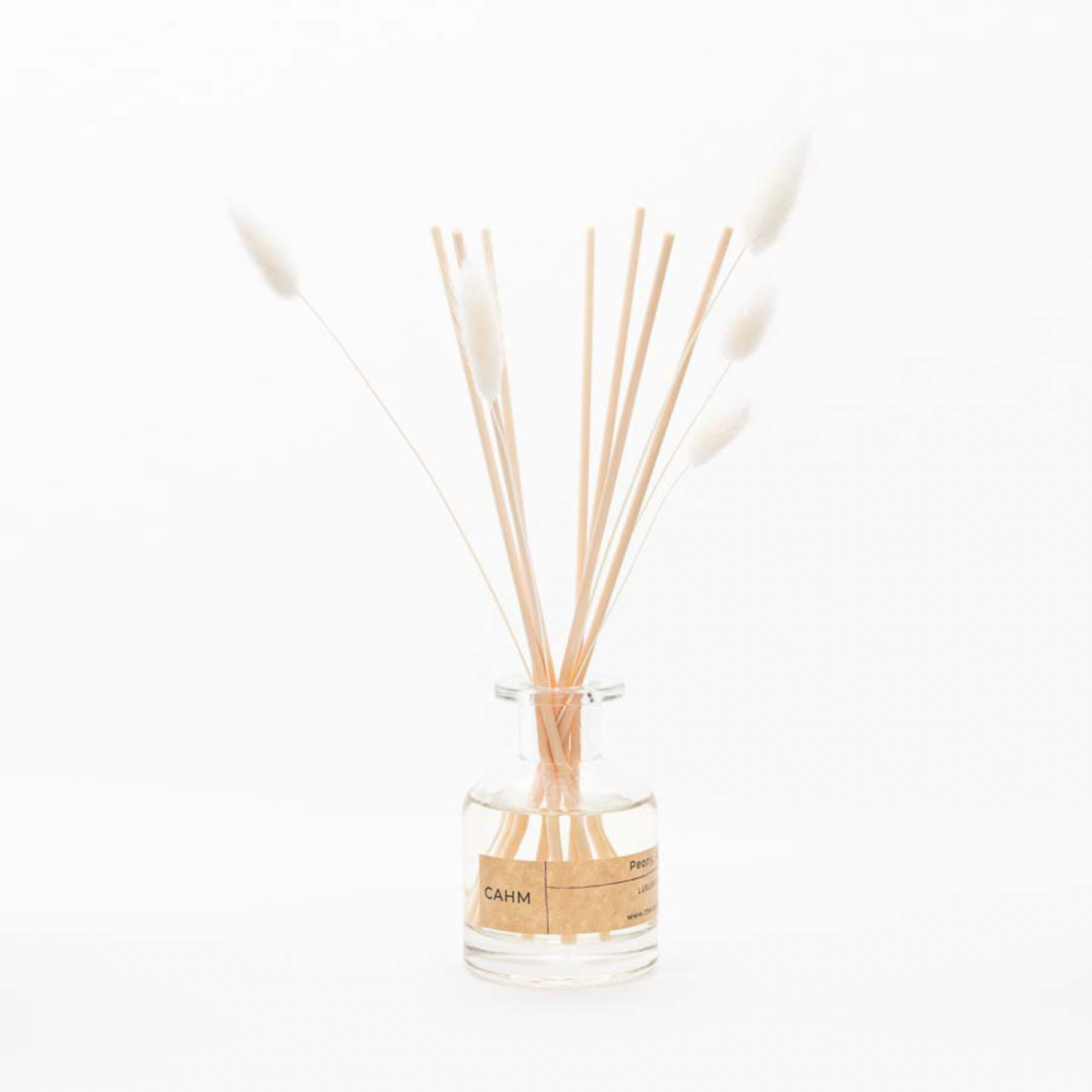 CAHM Peony, Rose & Oud Reed Diffuser - Clear
