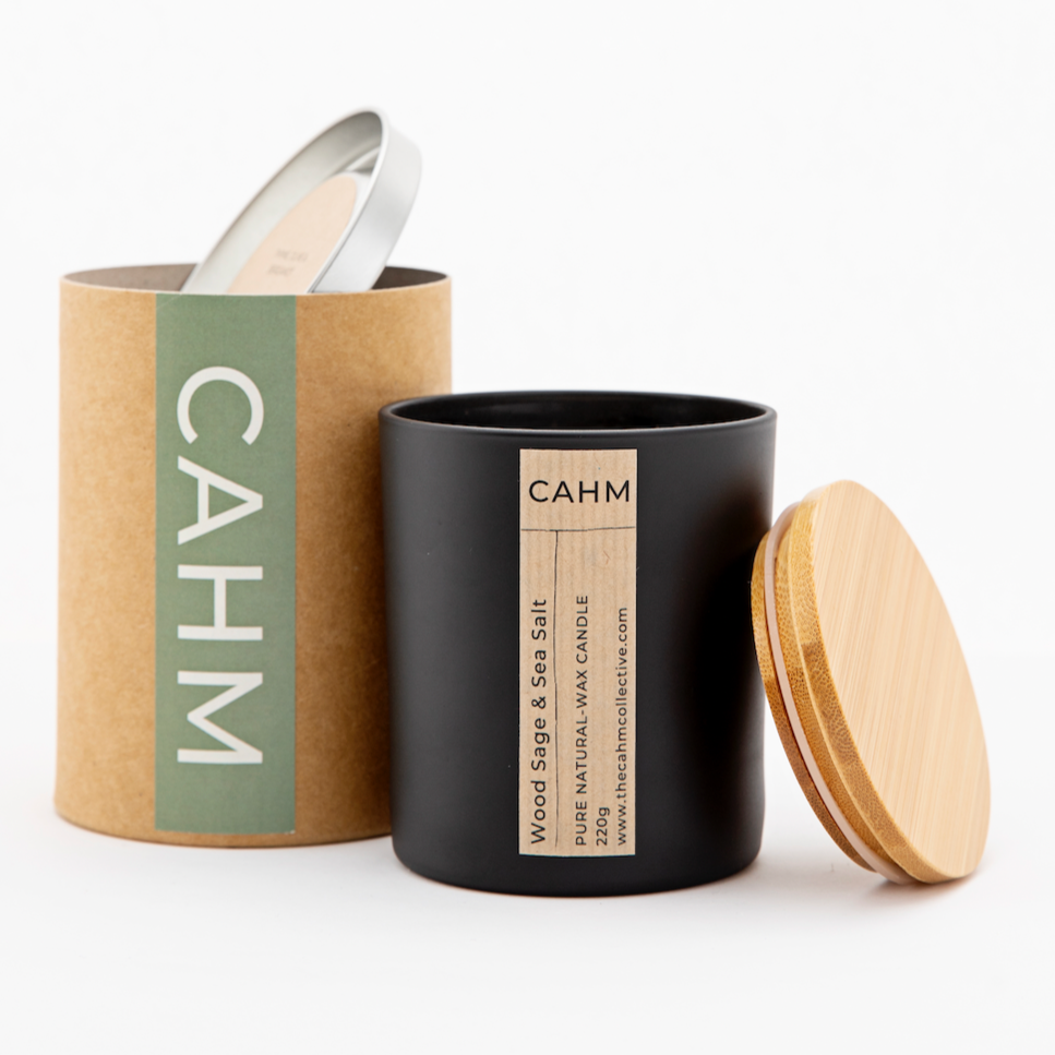 CAHM Wood Sage & Sea Salt Candle - Black