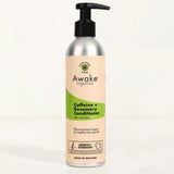 Awake Organics caffeine + rosemary conditioner bottle on a white background