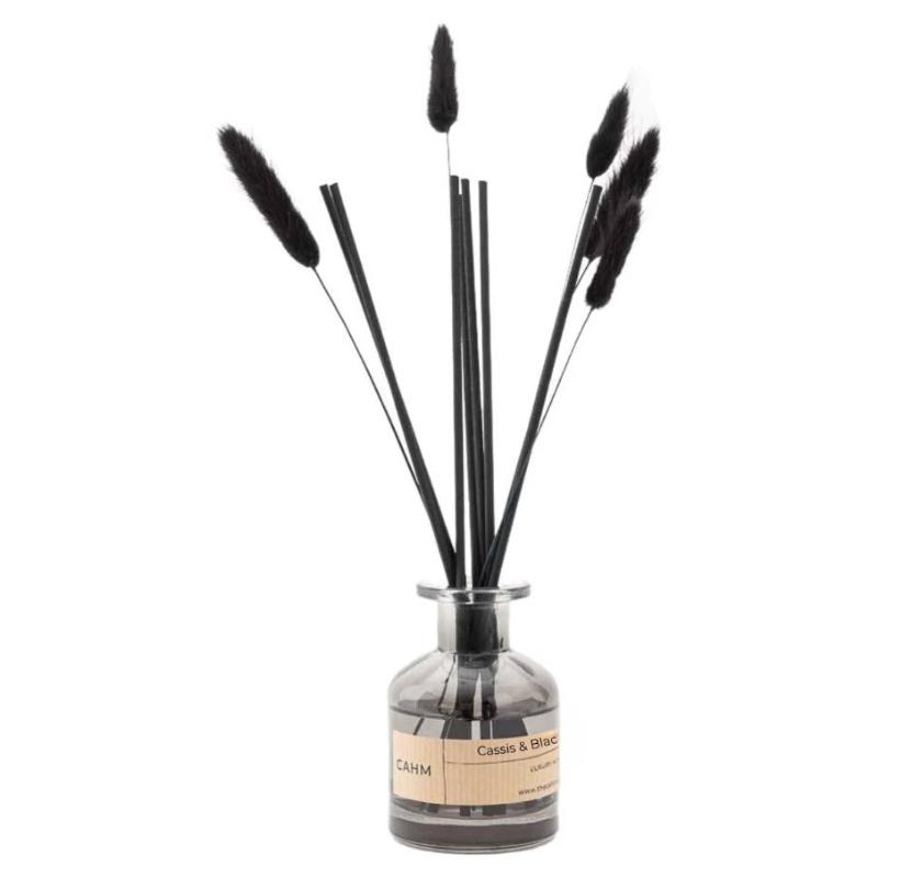 CAHM Cassis & Black Rose Reed Diffuser - Black