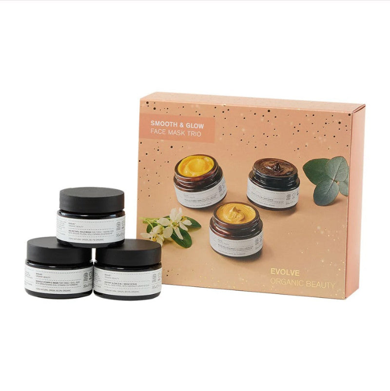 Evolve Organic Beauty Smooth & Glow Face Mask Trio