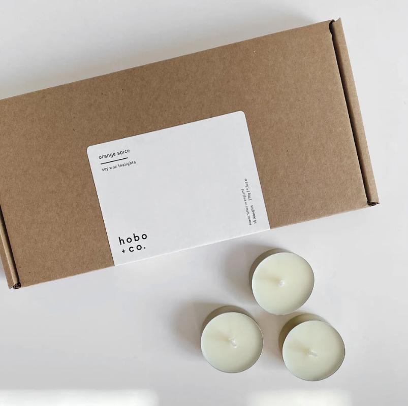 Hobo + Co Orange Spice Soy Wax Tealights x15 Gift Box