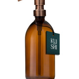 Kuishi Amber Glass Soap Dispenser