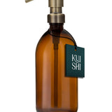 Kuishi Amber Glass Soap Dispenser