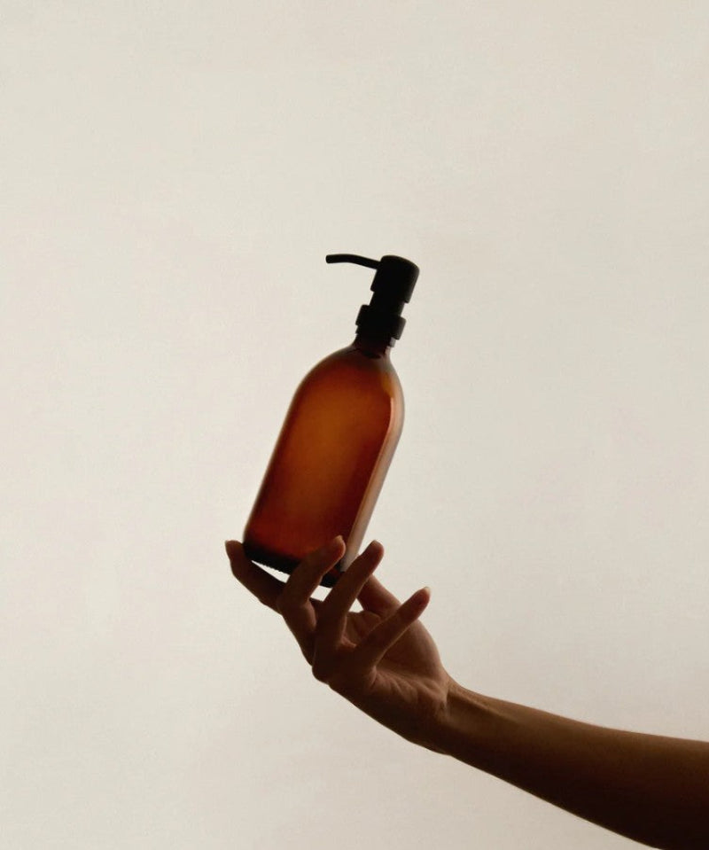 Kuishi Amber Glass Soap Dispenser