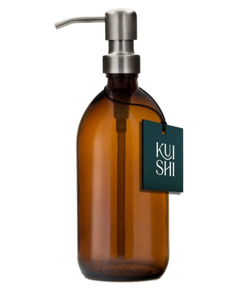 Kuishi Amber Glass Soap Dispenser